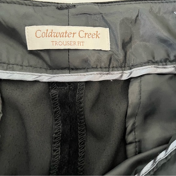 Coldwater Creek Black Faux Suede Trouser Fit Pants NWOT - Picture 7 of 16